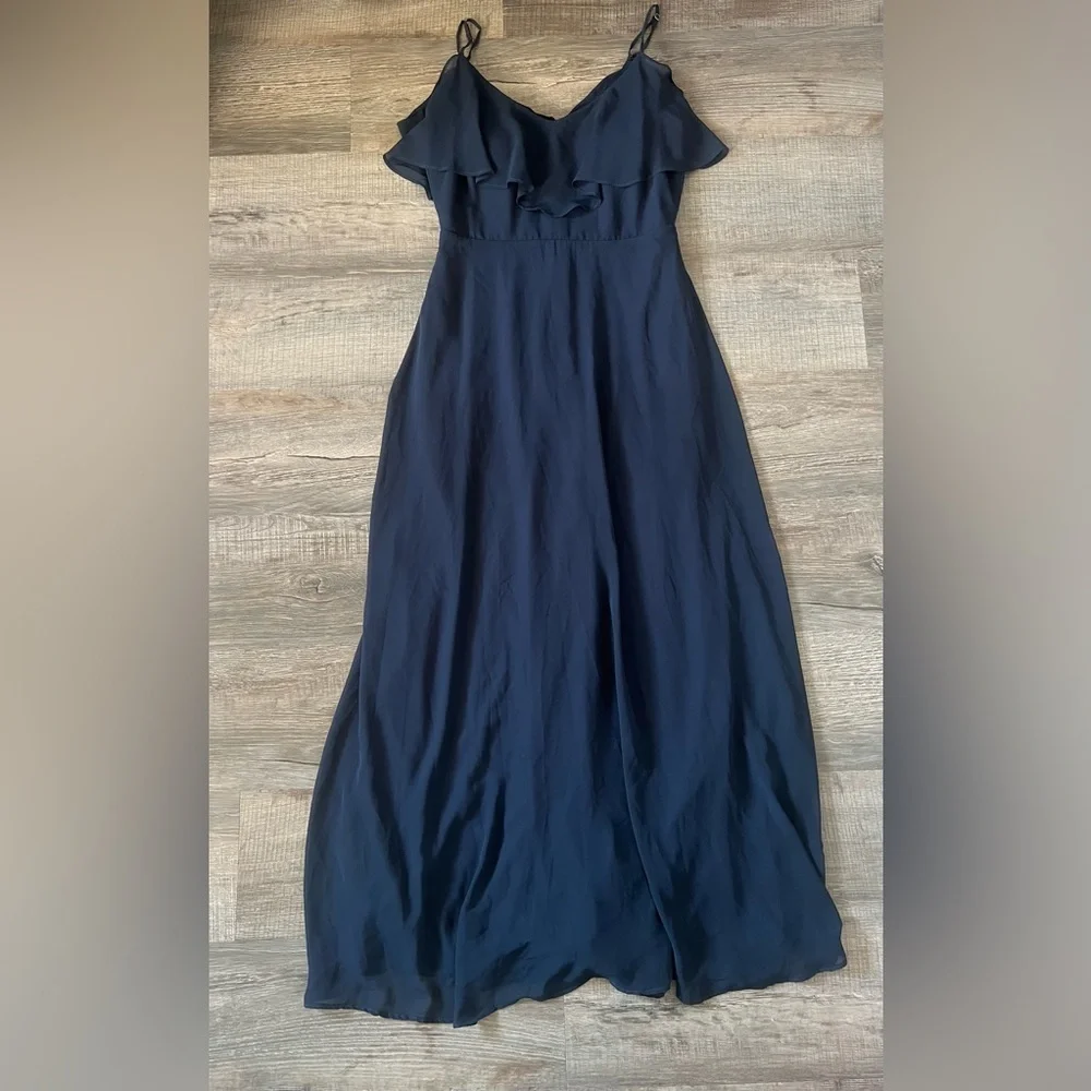 BIRDY GREY Jane Dress Chiffon Navy Medium Bridesmaid Bridal Wedding Formal Gown